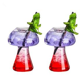 2pcs; Mushroom Cocktail Glass Wine Champagne Cocktail