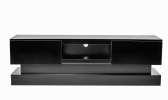 51.18inch Black morden TV Stand with LED Lights; high glossy front TV Cabinet; can be assembled in Lounge Room; Living Room or Bedroom; color:BLACK