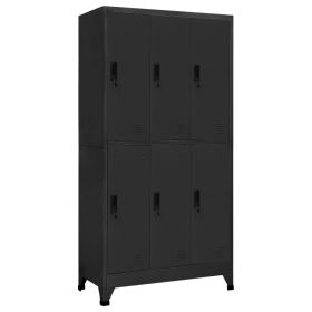 Locker Cabinet Anthracite 35.4"x17.7"x70.9" Steel