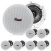 5 Core 6 Pieces 6.5 Inch Ceiling Speaker Wired Waterproof in Ceiling/in Wall Mounted CL 6.5-12 2W 6PCS