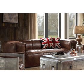 ACME Brancaster Sofa in Retro Brown Top Grain Leather 53545