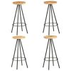 Bar Stools 4 pcs Rough Mango Wood