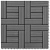 Gray 11 pcs 11.8"x11.8" Decking Tiles WPC 11 ftÂ²