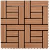 Brown 11 pcs 11.8"x11.8" Decking Tiles WPC 11 ftÂ²