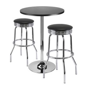 Summit 3-Pc Bar Table Set; 24" Table and 2 Stools