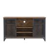 Miltifunctional Industrial Storage Cabinet; Wine Bar Cabinet for Liquor and Glasses; TV Stand & Media Entertainment Center Console Table