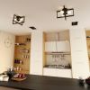 Flush Mount Geometric Metal 3-Lights Ceiling Lamp