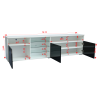 TV Stand High Gloss Doors Modern TV Stand LED(White/Black)