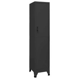 Locker Cabinet Anthracite 15"x17.7"x70.9" Steel