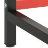 Work Bench Frame Matte Black and Matte Red 70.9"x22.4"x31.1" Metal