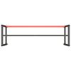 Work Bench Frame Matte Black and Matte Red 70.9"x22.4"x31.1" Metal