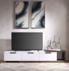 Orion TV Stand; White High Gloss & Rustic Oak 91680