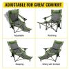 Oversized Camp Chair with Footrest & Storage Bag, Adult Chair, Gray