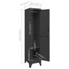 Locker Cabinet Anthracite 15"x17.7"x70.9" Steel