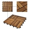 Decking Tiles 11.8"x11.8" Acacia Set of 30