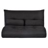 Sofa Bed Adjustable Folding Futon Sofa Video Gaming Sofa Lounge Sofa with Two Pillows AL