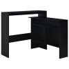 Bar Table with 2 Table Tops Black 51.2"x15.7"x47.2"