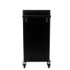 4 DRAWERS MULTIFUNCTIONAL TOOL CART WITH WHEELS-BLACK