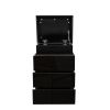 Modern High gloss UV Night Stand with 3 drawers & LED lights