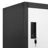 Locker Cabinet Anthracite and White 35.4"x17.7"x70.9" Steel