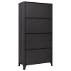 Locker Cabinet Anthracite 35.4"x17.7"x70.9" Steel