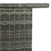 Patio Bar Table Gray 47.2"x21.7"x43.3" Poly Rattan