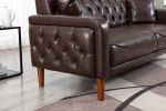 2047Brown PU leather sofa bed