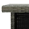 Corner Bar Table Gray 39.4"x19.7"x41.3" Poly Rattan