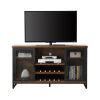 Miltifunctional Industrial Storage Cabinet; Wine Bar Cabinet for Liquor and Glasses; TV Stand & Media Entertainment Center Console Table