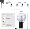 27Ft G40 Solar String Lights Outdoor Waterproof Globe Lights With 4 Lighting Modes Shatterproof LED Bulbs