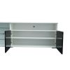 TV Stand High Gloss Doors Modern TV Stand LED(White/Black)