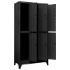 Locker Cabinet Anthracite 35.4"x17.7"x70.9" Steel