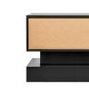 51.18inch Black morden TV Stand with LED Lights; high glossy front TV Cabinet; can be assembled in Lounge Room; Living Room or Bedroom; color:BLACK