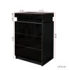 Modern High gloss UV Night Stand with 3 drawers & LED lights