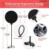 Microphone Condenser Mic for Computer Gaming; Podcast Tripod Stand Kit for Streaming; Recording; Vocals; Voice; Cardioids Studio Microphone 5 Core