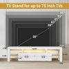 LED TV stand modern TV stand with storage Entertainment Center with drawer TV cabinet for Up to 75 inch for Gaming Living Room Bedroom