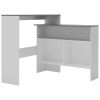 Bar Table with 2 Table Tops White and Gray 51.2"x15.7"x47.2"