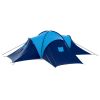 Camping Tent Fabric 9 Persons Dark Blue and Blue