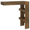 Wall Bar Table Smoked Oak 40.2"x17.7"x40.7" Engineered Wood