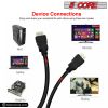 ULTRA HDMI CABLE 1.4 HDTV UHD 4K x 2K 3D Audio Return 6FT hdmi-6 HDMI 5 Core 6F BLK