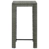 Patio Bar Table Gray 23.8"x23.8"x43.5" Poly Rattan