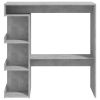 Bar Table with Storage Rack Concrete Gray 39.4"x19.7"x40"Engineered Wood