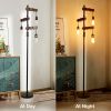 Farmhouse Tree Floor Lamp; 68 Inch 3 Lights Wood Standing Lamp