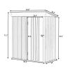 TOPMAX Patio 5ft Wx3ft. L Garden Shed; Metal Lean-to Storage Shed with Lockable Door; Tool Cabinet for Backyard; Lawn; Garden; Gray