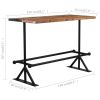 Bar Table Solid Reclaimed Wood Multicolor 59.1"x27.6"x42.1"