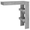 Wall Bar Table Gray Sonoma 40.2"x17.7"x40.7" Engineered Wood