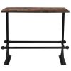 Bar Table Solid Reclaimed Wood Multicolor 59.1"x27.6"x42.1"