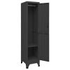 Locker Cabinet Anthracite 15"x17.7"x70.9" Steel