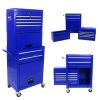 High Capacity Rolling Tool Chest with Wheels and Drawers; 6-Drawer Tool Storage Cabinet--BLUE