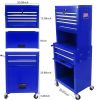 High Capacity Rolling Tool Chest with Wheels and Drawers; 6-Drawer Tool Storage Cabinet--BLUE